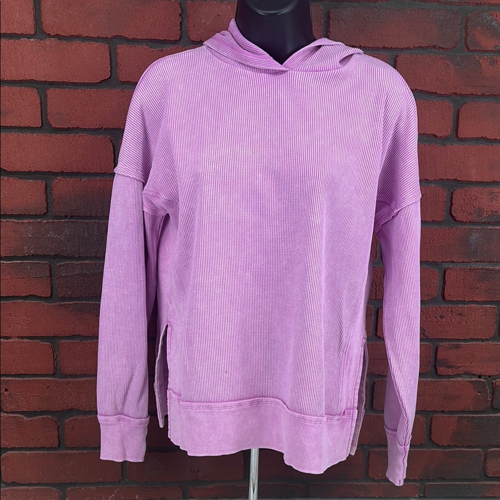 Te Verde Hoodie Womans Small Purple Thermal